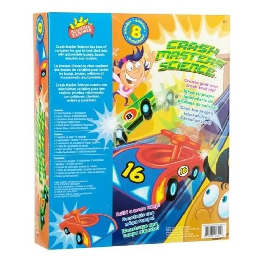 CRASH MASTERS SCIENCE - KIDS EDUCATIONAL 8 CRASH TEST ACTIVITIES SCIENCE KIT